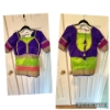 Picture of Lime Green and Purple Silk Saree with Matching Blouse
