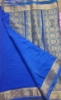 Picture of Beautiful royal blue semi crepe silk saree