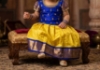 Picture of Premium Royal blue and yellow pure pattu langa 1-2Y