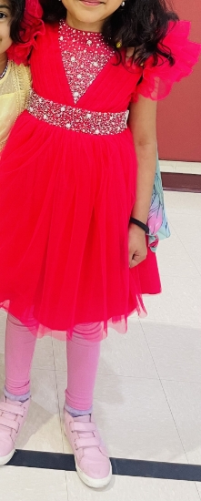 Picture of Hot Pink Sparkle Princess Party Dress for 4-6Y