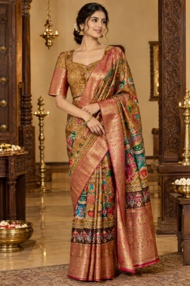 Picture of Never worn Rajkot patola designed fancy saree with designer blouse