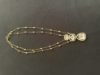 Picture of Double-layer Polki Kundan Pendant Set with a gold-beaded chain and matching stud earrings