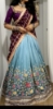 Picture of Sea green and violet half saree