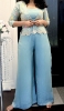 Picture of Sky blue pallazo and overcoat 
