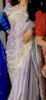 Picture of Lilac orgnaza tissue heavy work saree