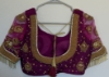 Picture of Blue and majenta maggam work blouse combo