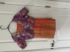 Picture of Brand new peach saree with contrast lilac floral blouse 