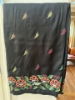 Picture of black kantha work saree