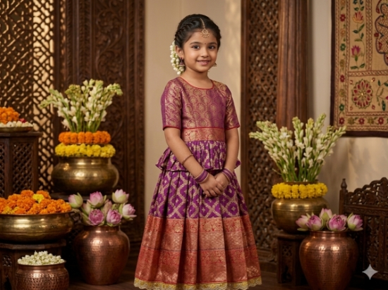 Picture of Never worn benaras kids Lehanga 6-7y