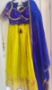 Picture of Zari kota Yellow and Blue Lehanga