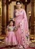 Picture of Exquisite Matching Mom & Me- Pink & Purple Paithani outfits