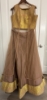 Picture of Designer crop top and skirt with long jacket